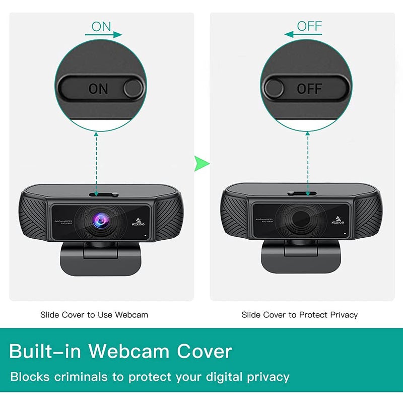 NexiGo N680 1080P Business Webcam with Microphone, Software and Privacy Cover, AutoFocus, Streaming USB Web Camera, for Online Class, Zoom Meeting Skype Facetime Teams, PC Mac Laptop Desktop - Image 2